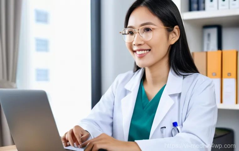 원격의료의 성공적인 실행을 위한 체크리스트 - **Prompt: Professional Telehealth Consultation at Home**
Create an image of a confident Vietname...