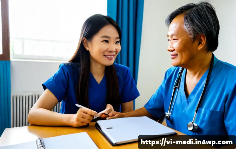Home 15 원격의료 서비스의 고객 충성도 구축 - Photorealistic telemedicine follow-up consultation in a bright modern Vietnamese apartment, a caring...