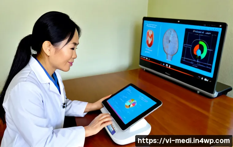 Home 15 원격의료 서비스에서의 의사결정 지원 시스템 - Photorealistic telemedicine consultation in a modern Vietnamese apartment, a middle-aged Vietnamese ...